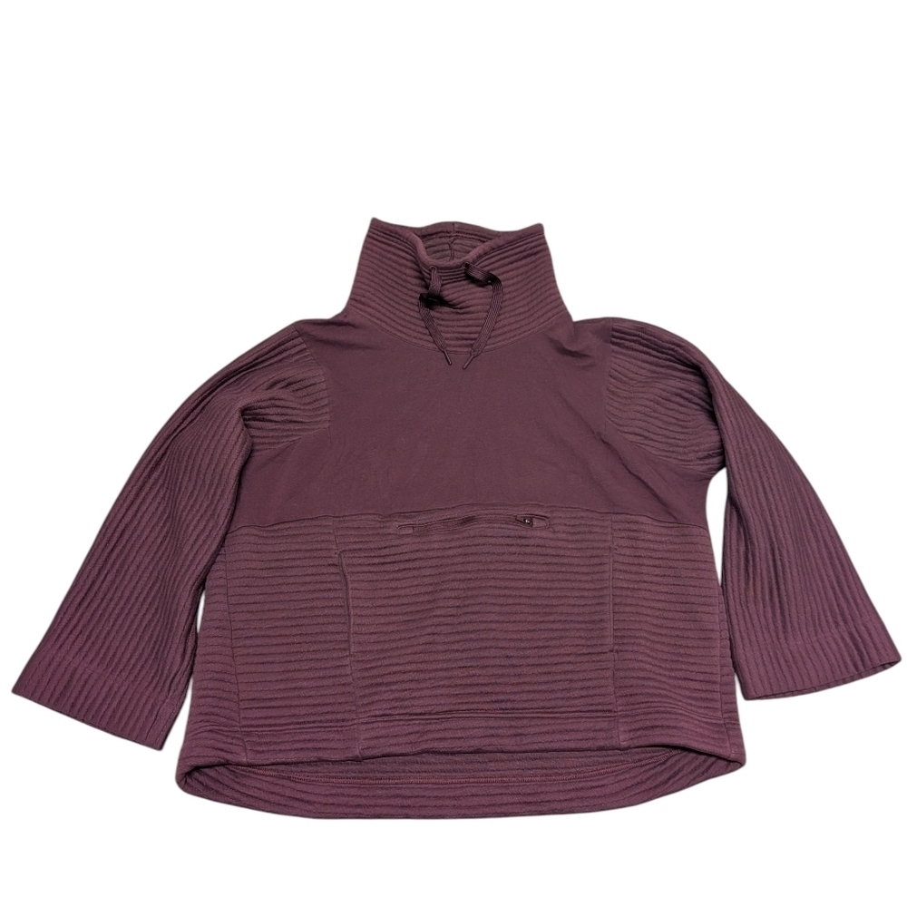 The North Face Burgandy Terra Metro Funnel Neck Ribbed Sweatshirt Women's XL